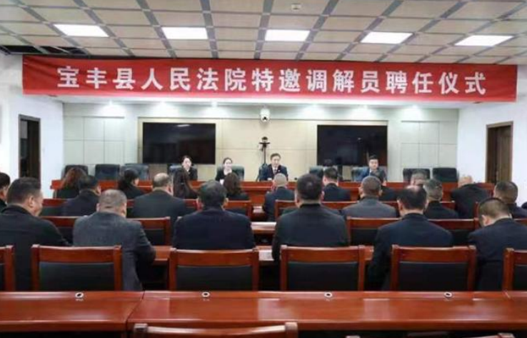 河南省宝丰县人民法院举行特邀调解员聘任仪式