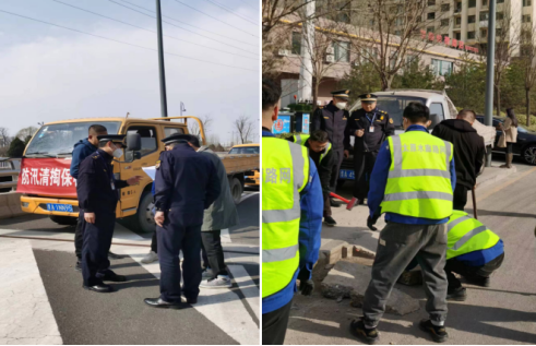 太原城管执法队：清理违规私设地锁 助力文明城市创建