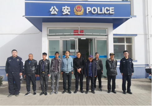 山西榆社县公安河峪所抓获9名涉赌违法人员