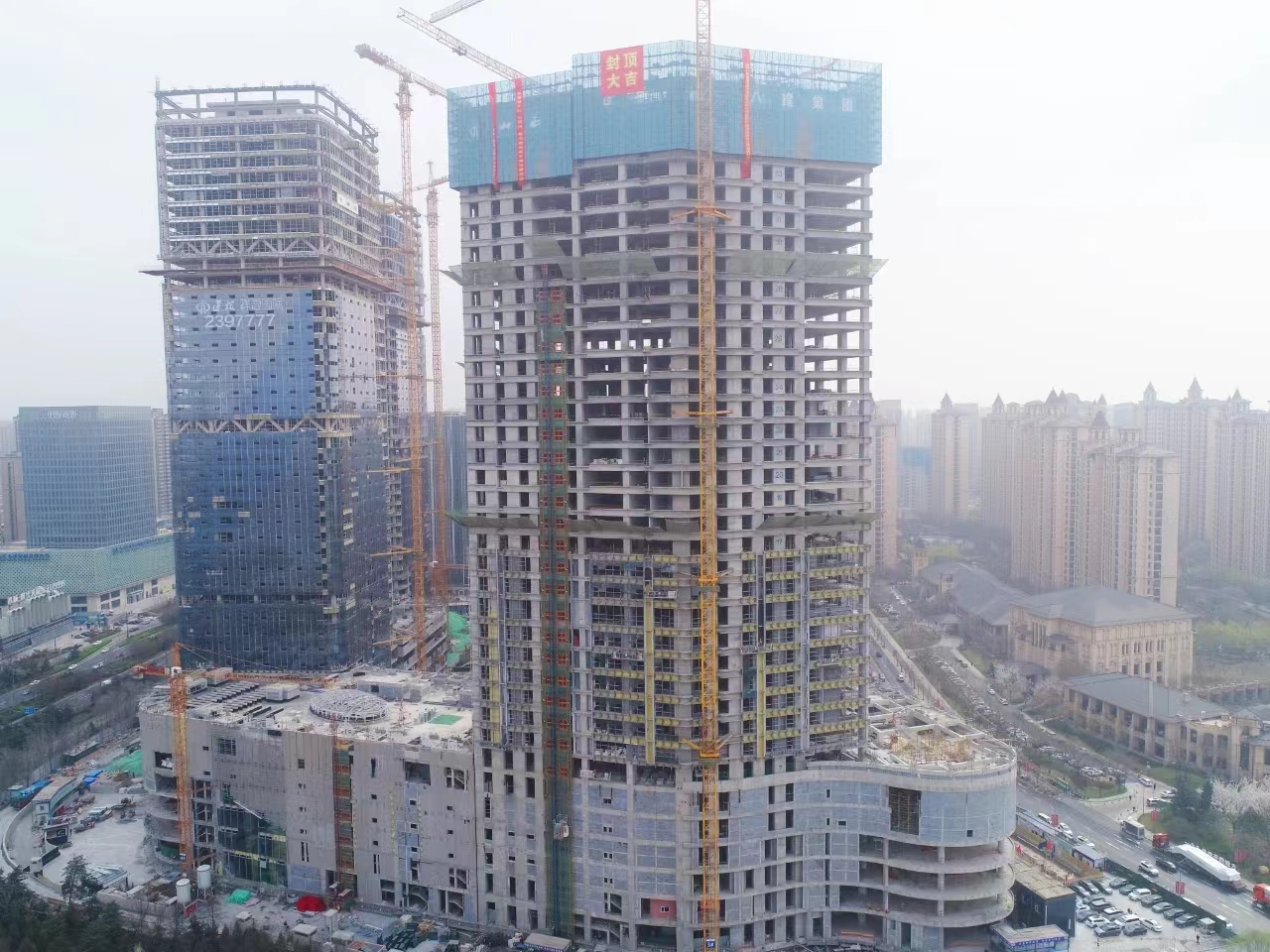 建投·祥澐国际南塔正式封顶 太原总部级商业地标面世在即