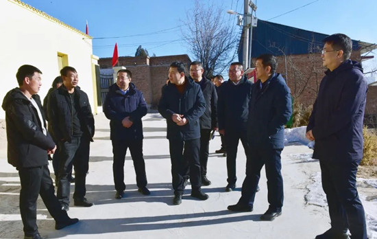 忻州市委常委、代县县委书记崔峥岭在上馆镇督导检查