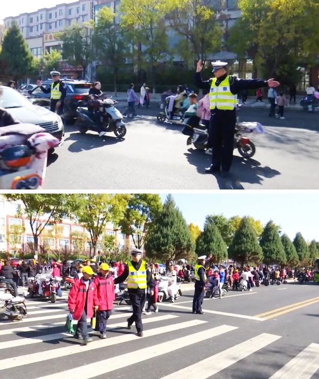 长治壶关县公安局交警大队：常态化站好“护学岗” 让守护一直在线