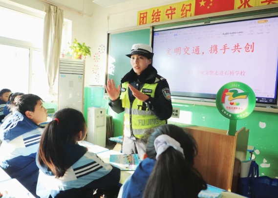 临汾洪洞县：交通安全进校园  成长道路更安全