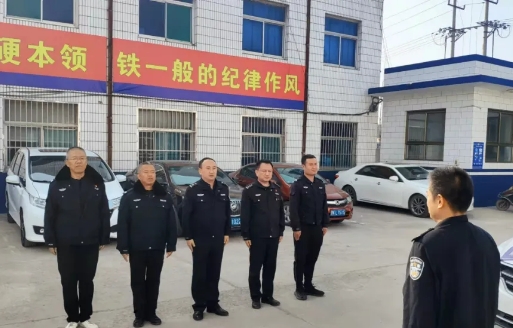 晋中平遥县杜家庄派出所开展民辅警冬季警体训练