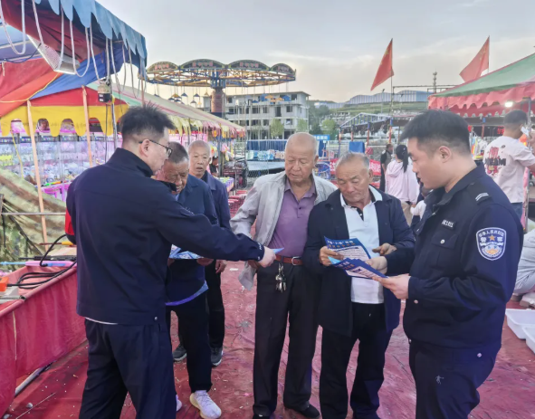 吕梁兴县公安局蔚汾派出所开展“反诈防赌”进游乐场所宣传活动