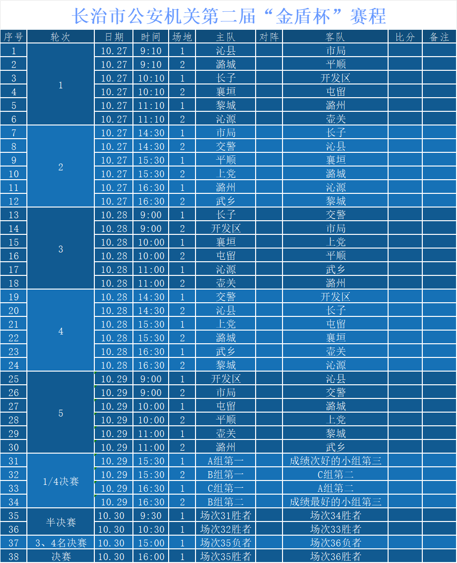 “足”够精彩！长治市公安机关第二届“金盾杯”五人制足球赛即将开赛！