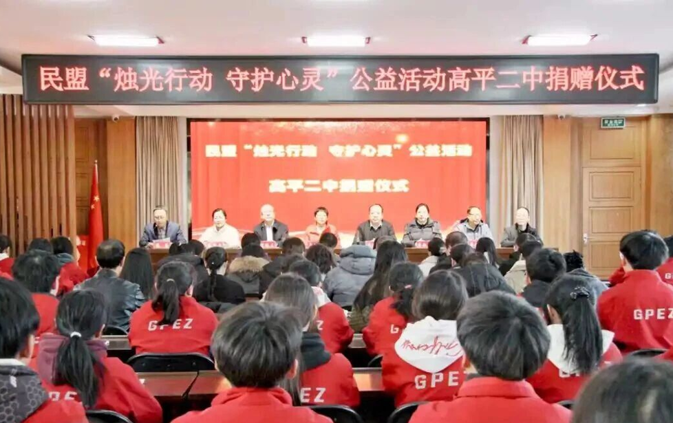 爱心融岁寒  弦音润青衿——民盟高平支部公益捐赠助力校园艺术教育