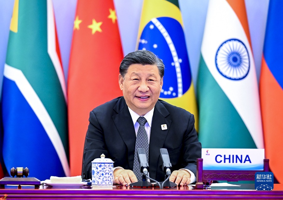 头条 · 金砖国家领导人第十四次会晤举行 习近平主持会晤并发表重要讲话