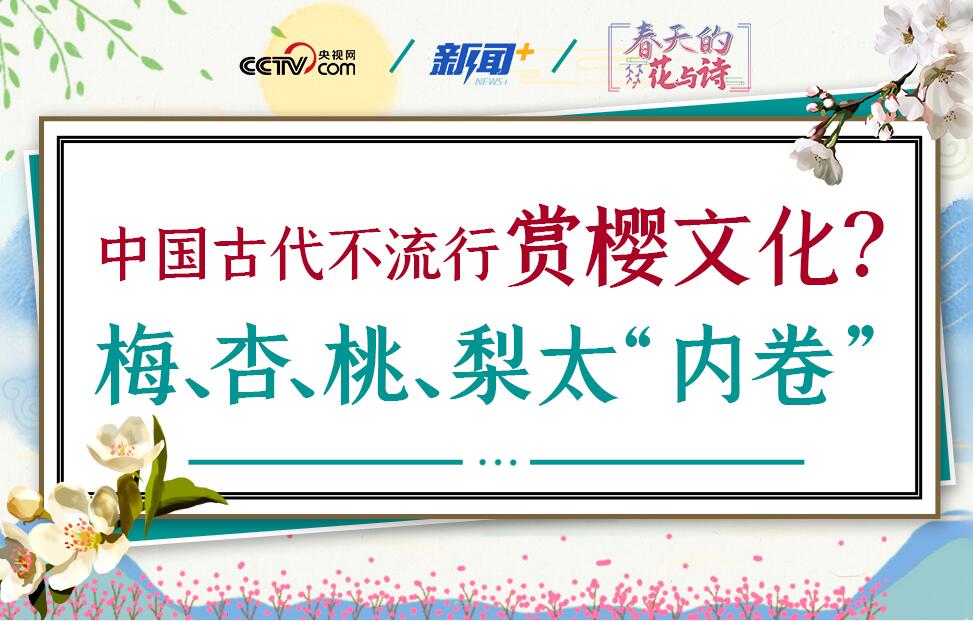 中国古代为什么没有流行赏樱文化？梅、杏、桃、李、梨太内卷