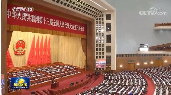 十三届全国人大五次会议举行第二次全体会议
