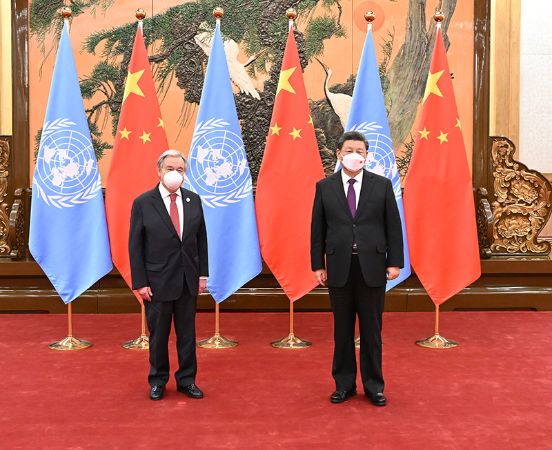  习近平会见联合国秘书长
