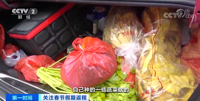 广东：家乡美食装满车 温暖亲情伴随返程路
