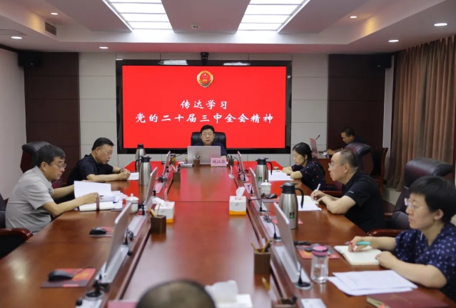 临汾市人民检察院召开党组（扩大）会议 传达学习党的二十届三中全会精神