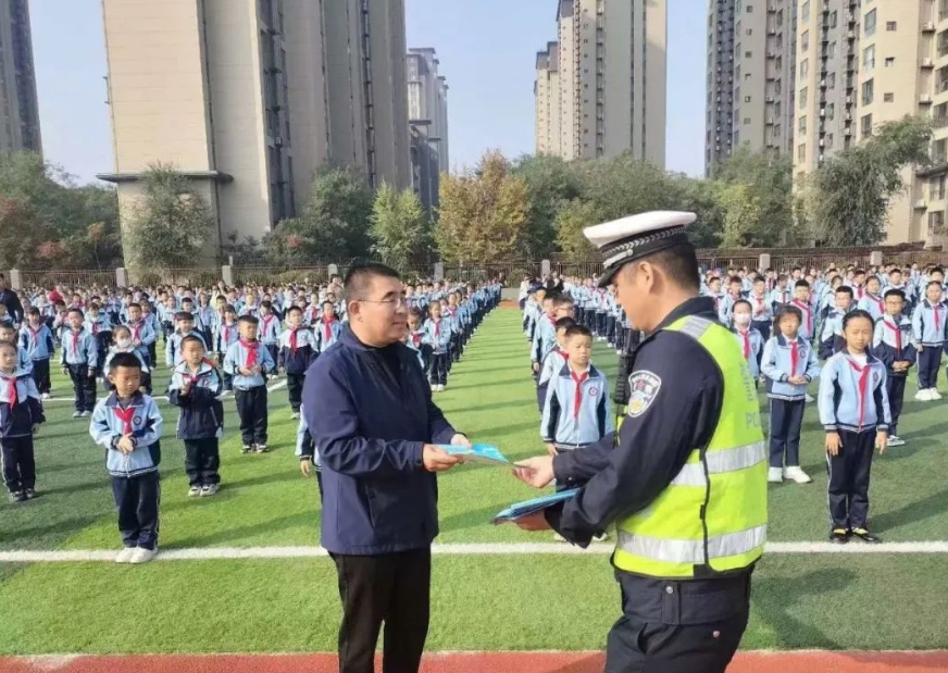 临汾尧都区：文明交通进校园  安全出行促平安