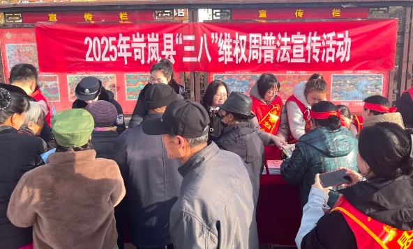 忻州岢岚县检察院组织干警参加县“三八”维权周普法宣传活动