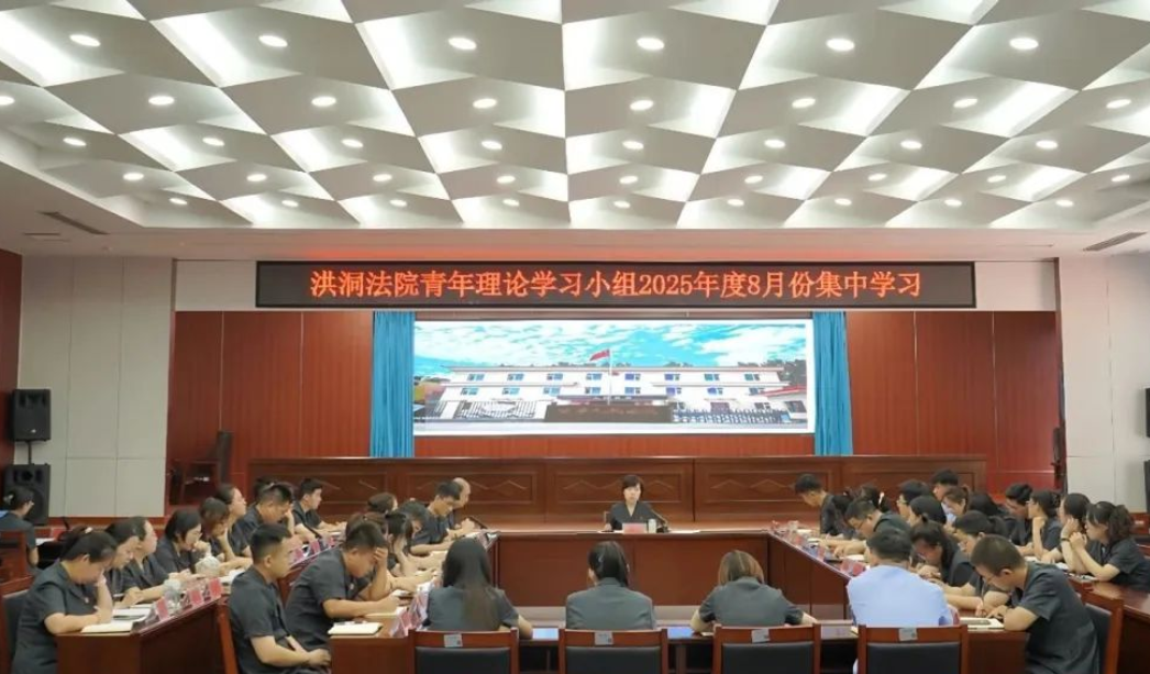 临汾洪洞法院组织开展青年理论学习小组8月份集中学习