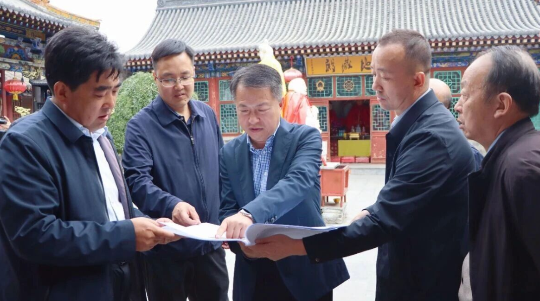忻州静乐县县委书记宣文晓在旅游景区和宗教活动场所调研节日安全工作